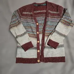 Cathy's Closet マルチカラー ニットカーディガン L