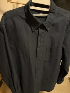 ユニクロ　オックスフォードシャツ　L メンズ　ネイビー