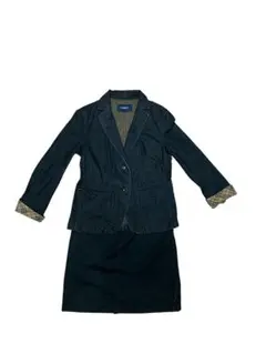 BURBERRY バーバリー 金ボタン デニムジャケット ノーカラー 48 L