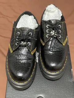 極美品 Dr.Martens HMJ UK5 AUDRICK 厚底 クロコ 黒