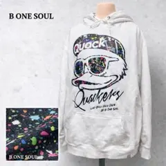 B ONE SOUL クエッカーズ プリントパーカー フーディー 韓国のサムネイル