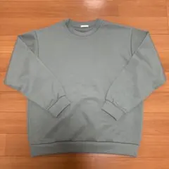 GU グリーンクルーネック スウェットMサイズ