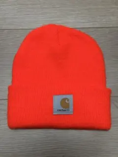 ま*こ様 Carhartt オレンジ ニット帽 ビーニー