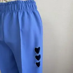 ハートカットアウト カジュアルパンツ ブルーのサムネイル