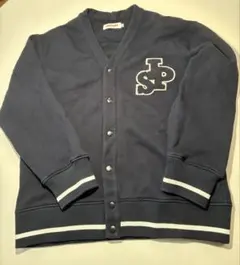 インスパイア　ボア　ネイビー　ジャケット　紺色　裏起毛　LL ワッペン