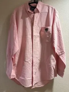 Ralph Lauren ポロベア刺繍 ピンク長袖シャツ S