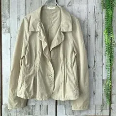 ☆ピノーレ☆テーラードジャケット 極薄手 [42] ベージュ系 シャカシャカ系のサムネイル