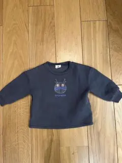 【アンパンマン】だだんだん　トレーナー　裏起毛　90センチ　チャコールグレー