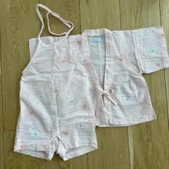 ミキハウス 甚兵衛　甚平　浴衣　女の子　70 から 80 サイズ