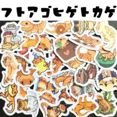 フトアゴヒゲトカゲ　フレークシール　爬虫類　シール　トカゲ　フトアゴ