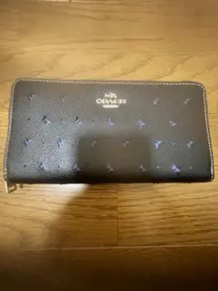 COACH 長財布 ブラック バタフライ柄