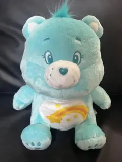 ケアベア　お座りBIGぬいぐるみ　ブルー　新品タグ付