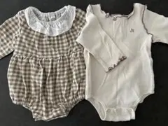 80 ロンパース　長袖　カバーオール 2点セット