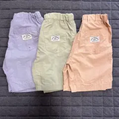ビールーム　ハーフパンツ 3色セット　120