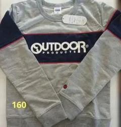 OUTDOOR PRODUCTS ロゴトレーナー グレー/ネイビー