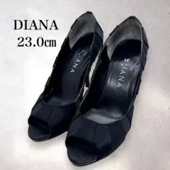DIANA ダイアナ パンプス ハイヒール ブラック 23.0㎝ オープントゥ