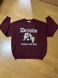 ニコアンド♡アニマルダブルジャカードニットプルオーバー ♡M バーガンディ