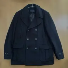 バナナリパブリック　ダブルブレスト　ウールピーコート ブラック XL
