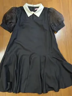 Honey Cinnamon 黒 半袖ワンピース