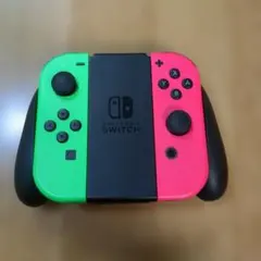 純正Nintendo Switch Joy-Con グリーン・ピンク　グリップ付