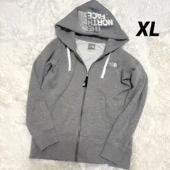 THE NORTH FACE ジップアップパーカー　フード付き　グレー　XL