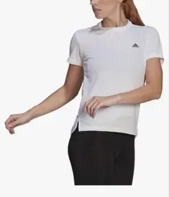 adidas ジムウェア ホワイト M 3ストライプス スポーツ Tシャツ 半袖