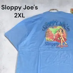 【一点物】Sloppy Joe's Tシャツ ブルー 2XL バックプリント