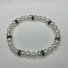 淡水パールブレスレットゴム仕上げ