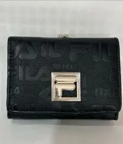 フィラ FILA クロ 黒 がま口 財布 3つ折り 子供用 レディース メンズ