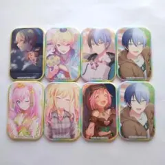 プロセカ　スクエア缶バッジ　8点セット