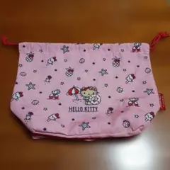 HELLO KITTY 巾着 ピンク　ガチャガチャ