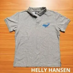 HELLY HANSEN ワンポイント クジラ ポロシャツ グレー Lのサムネイル