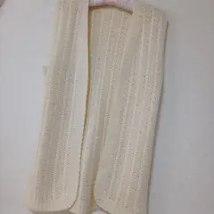 手編み　毛糸　ニット ベスト　ミセス　シニア