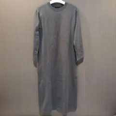 【INDIVI 】グレー ロングニットワンピース