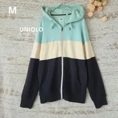 UNIQLO パーカー フルジップ マルチカラー コットン100% 【M】のサムネイル