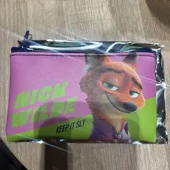 ズートピア ニック　フラットミニポーチ