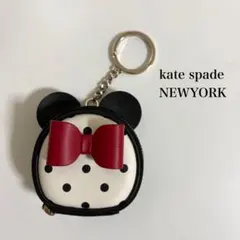 未使用品球 kate spade りんご型 コインケース レザー キーホルダー