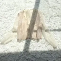 A568 シアーカーディガン　ボレロ　薄手　透け感　抜け感　レディース　トップス