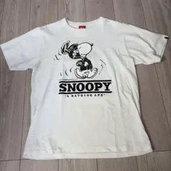 アベイシングエイプ✖︎スヌーピー Tシャ ツシャークパーカー APEカモL