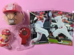 レア☆元広島東洋カープ松山竜平選手ベースボールキャップ他☆4点セット☆新品未使用