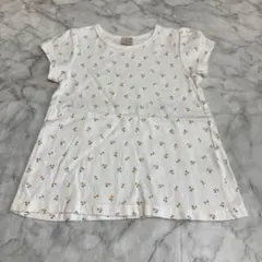 【A3935】petit main/キッズ/半袖/Tシャツ/110㎝/花