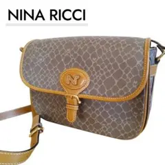 NINA RICCI ショルダーバッグ 総柄 PVC レザー