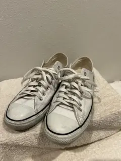 コンバース　オールスター　ローカット　ホワイトレザー　スニーカー　28cm