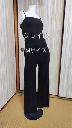 GRL.ブラックオールインワン Mサイズ ストレッチ素材(黒いつなぎのみ出品)