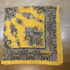 Christian Dior ペイズリー柄シルクスカーフ