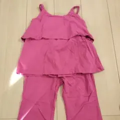 ピンク ノースリーブ タンクトップ パンツ セットアップのサムネイル