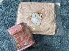 ✴︎新品✴︎モフサンド もこっとクッション&巾着つきショルダーバッグ ピンク セット