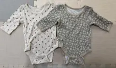 女の子　肌着ロンパース 70cm 花柄 2枚セット