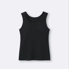 新品タグ付 今期 GU ブラフィール リブタンクトップ ジーユー ブラック M