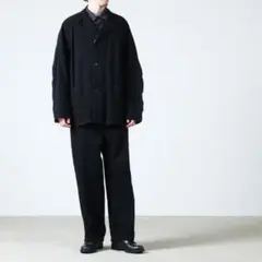【新品未使用 22SS】 comoliデニムワークジャケット　BLACK 1